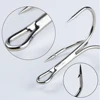 15pcs/box 5002 owner Treble hooks Silver Size 1/2/4/6/8/10/12/14#  Bait Fishing Tackle Round Bend  For Pike Bass ► Photo 3/6