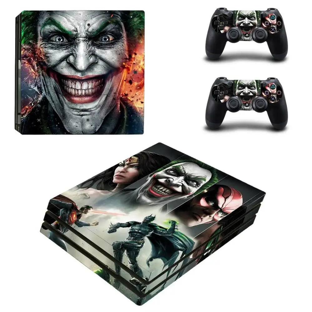 DC The Joker PS4 Pro Stickers Play station 4 Skin Sticker Decal Cover For PlayStation 4 PS4 Pro Console& Controller Skins Vinyl - Цвет: YSP4P-1204