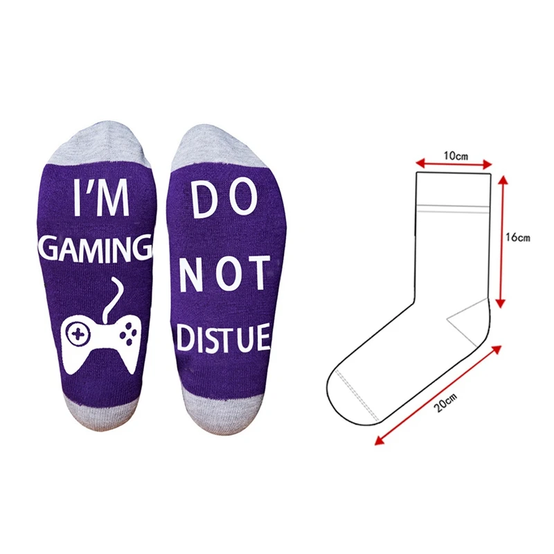 Новые хлопковые носки с надписью «I'm Gaming»; забавные игровые носки для мужчин и женщин; отличный подарок для любителей игр; носки в стиле Харадзюку