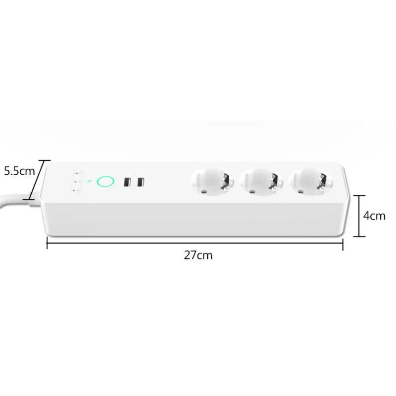 Умный WiFi сетевой блок питания беспроводное приложение Голосовое управление таймер розетка с удлинителем
