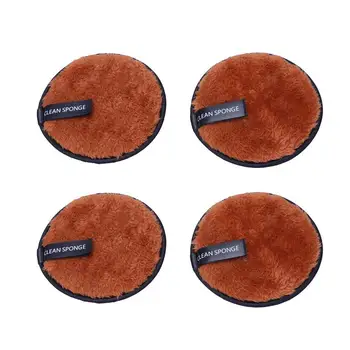 

4PCS Women Washable Powder Puffs Sponge Fluffy Facial Cleaning Pads for Makeup Remover Girls