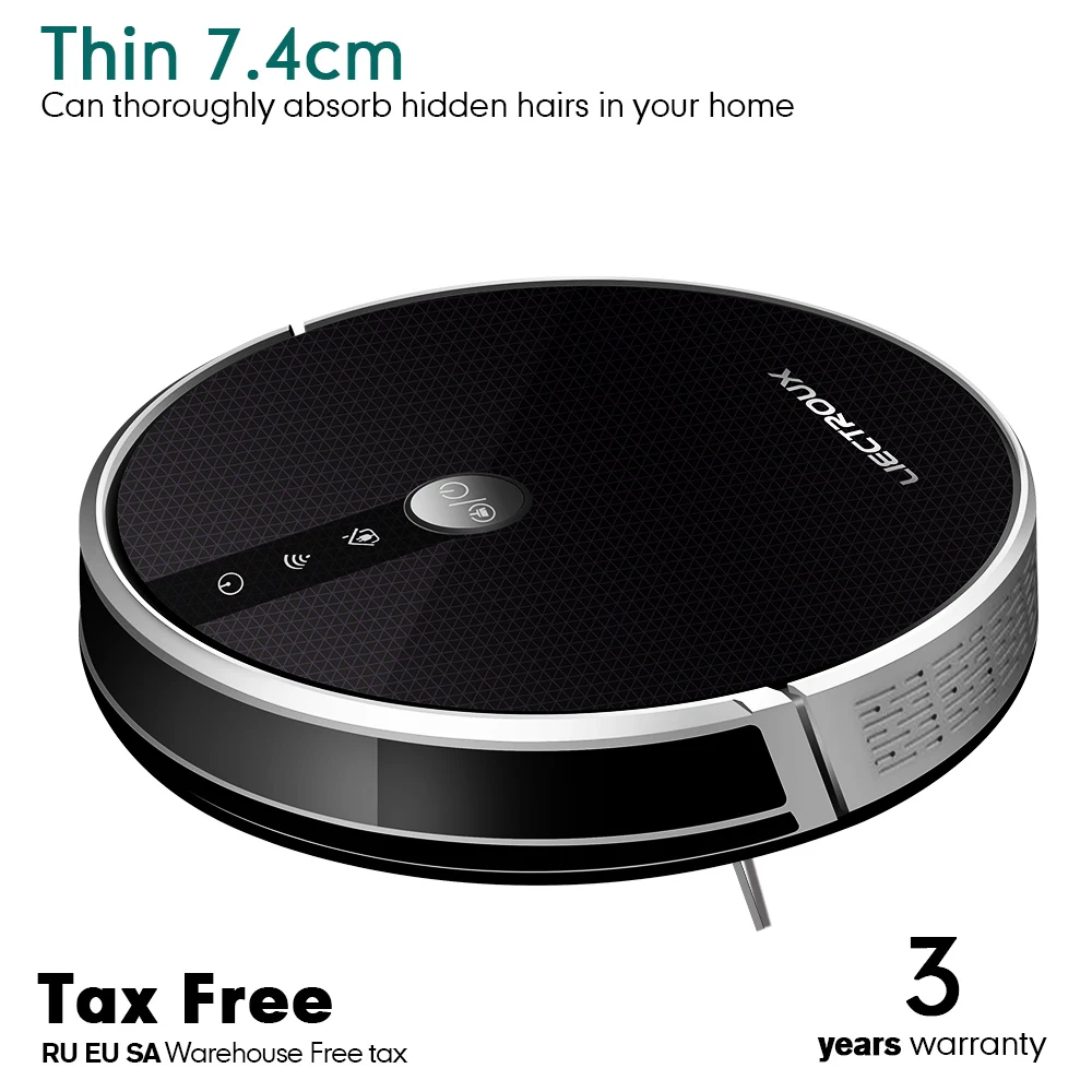 LIECTROUX C30B Robot Vacuum Cleaner, Smart Mapping, with Memory, WiFi
