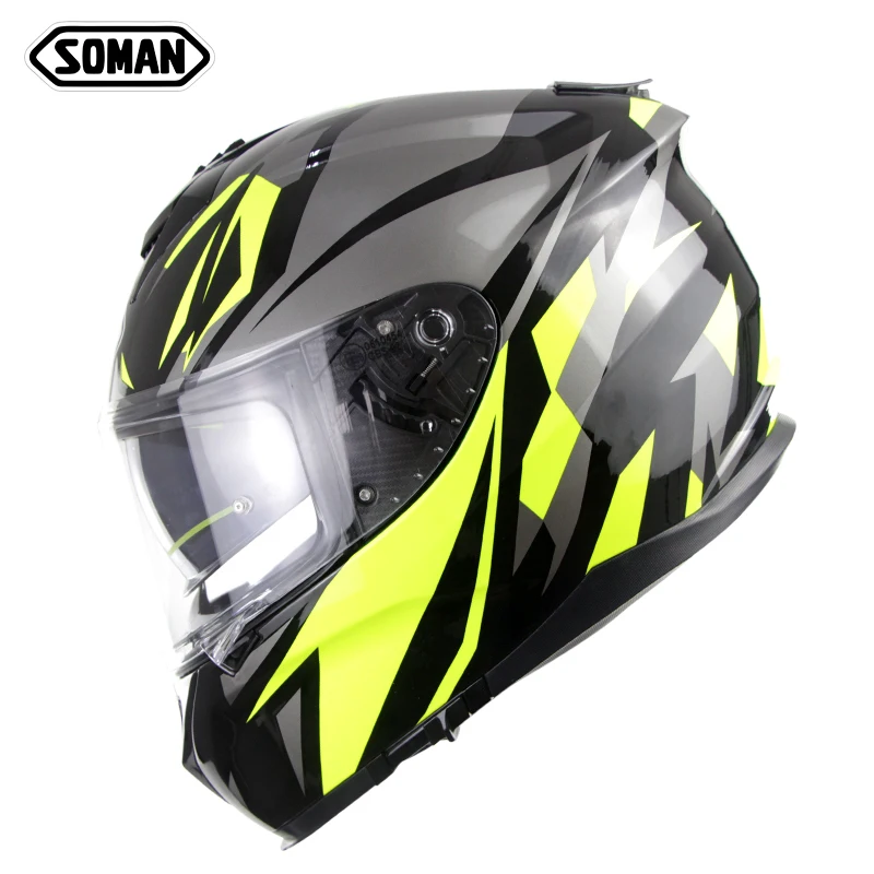 Vr-шлем Полнолицевой черный желтый Capacetes Dot Ece Capacete Helt Flip Up Capacete Motociclista Casco Para Moto Hombre Bilmola - Цвет: Black Green