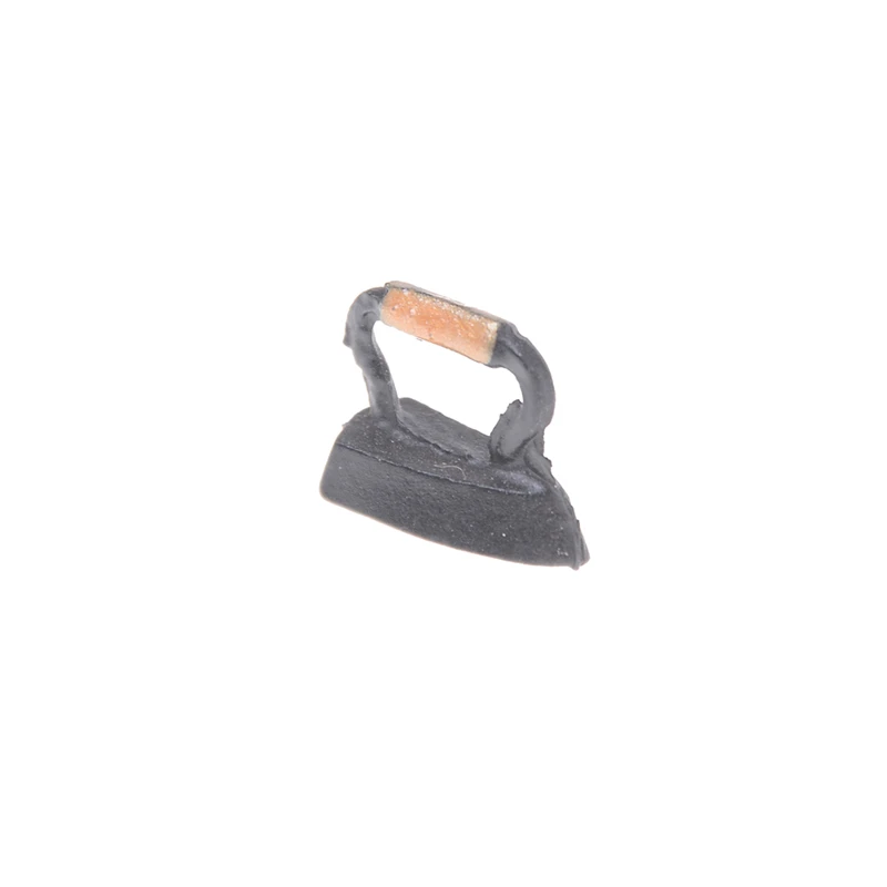 Clothes iron Железная вешалка для полотенец, чайник для кипящей воды, кофемолка, молочная корзина с 4 бутылочками, фонограф, кукольный дом, мебель, игрушки - Цвет: Clothes iron