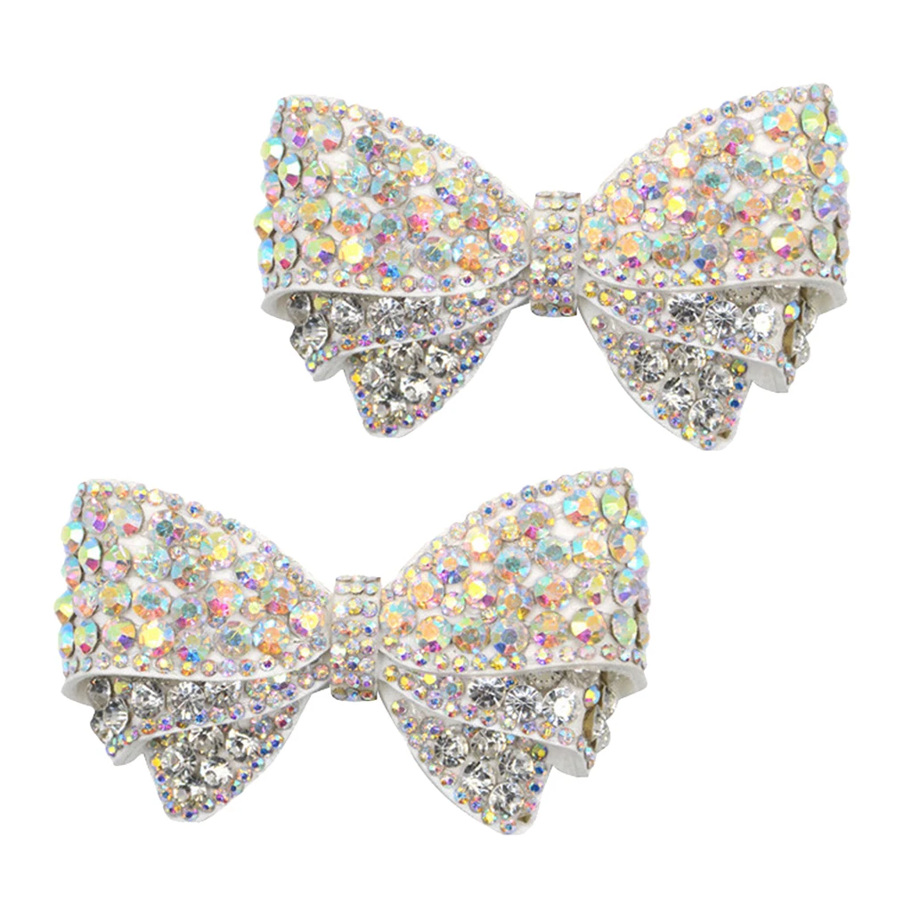 2Pcs women Wedding Pointed Shoes Decoration shinnie Ladies Rhinestone Bow Shoe Charms Buckle 2Pcs women Wedding Pointed Shoes Decoration shinnie Ladies Rhinestone Bow Shoe Charms Buckle