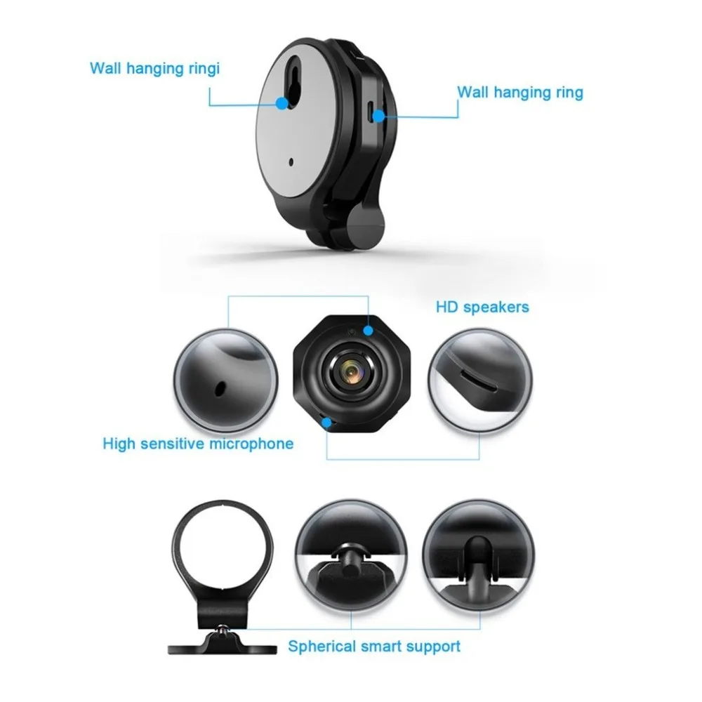 960p Mini WIFI Smart IP Camera Wireless Baby Care Monitor Security HD Night Vision Audio Video Home Wall Hook Cam 2018 New