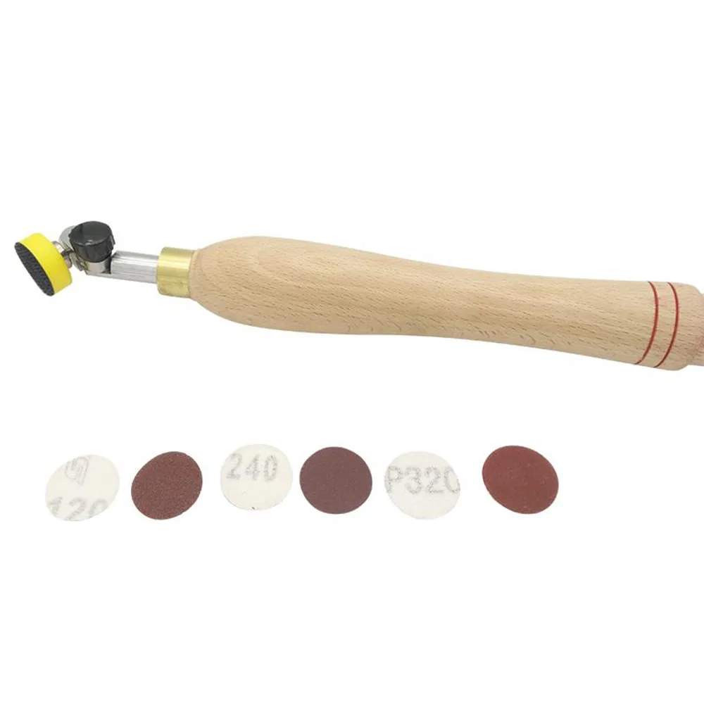 

High Quality 8PCS Wood Bowl Sander Tool Handle Sanding Disc For Lathe Turning Tool Set With Wooden Rotating Handle