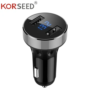 

KORSEED car charger Mini 4.8A Dual usb Ports fast charger Adapter LED Voltage detection for phone Camers DVR Tablet GPS iPad