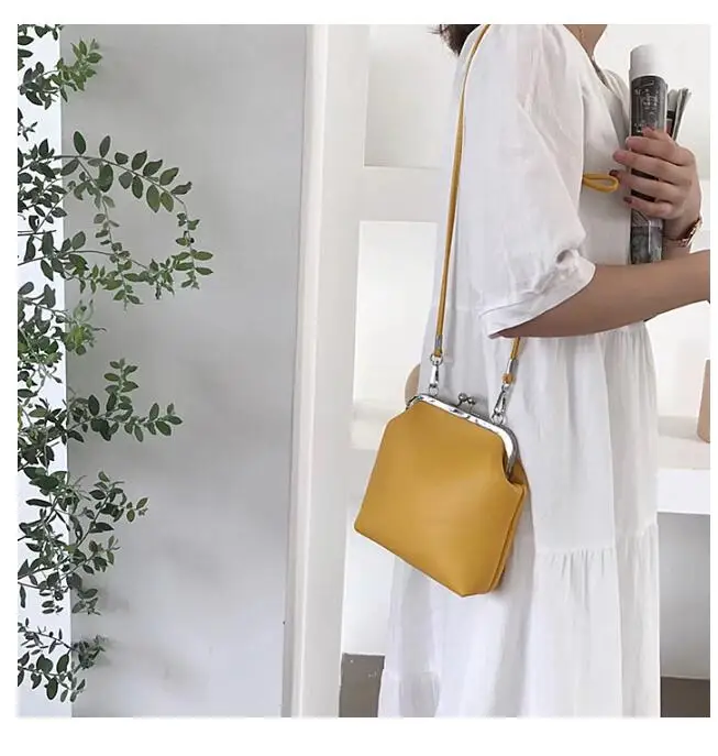 Женская маленькая сумка, простая стильная сумка на застежках из искусственной кожи, милая сумка через плечо, женская сумка через плечо, цветная r-59856