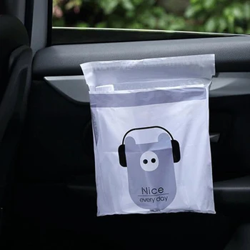 

Desktop Pasteable Garbage Bag 15pcs Home Kitchen Waterproof Moisture-Proof Storage Bag Car Portable Garbage Bag
