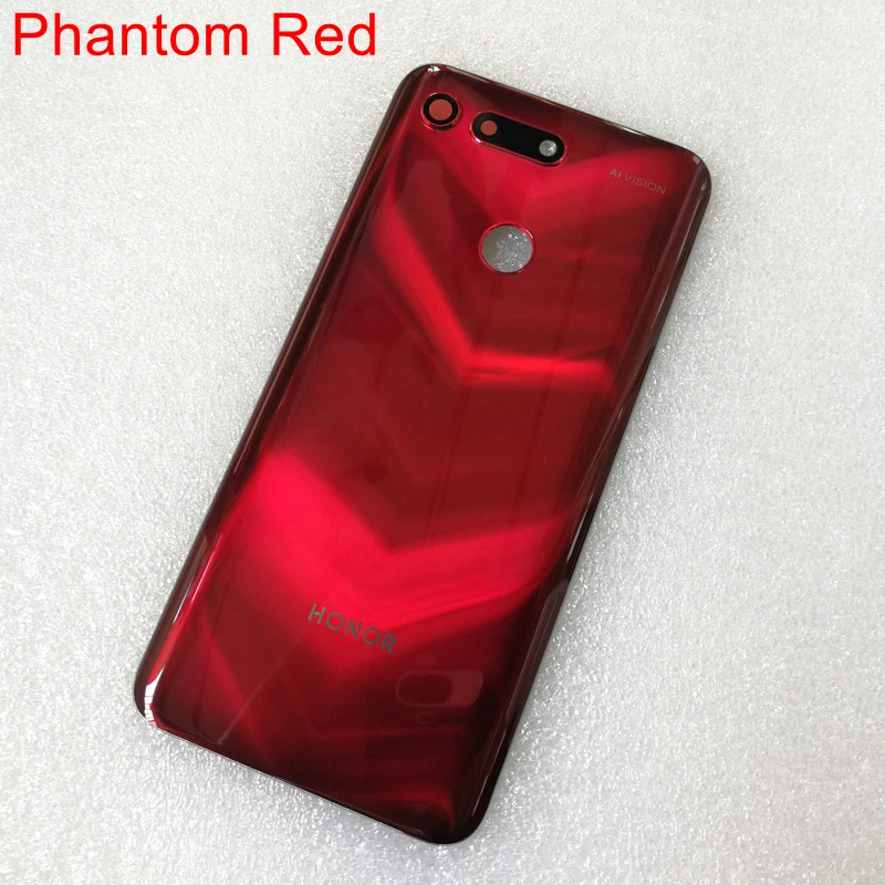 Для huawei Honor вид 20 Батарея крышка задней стороны специально для Корпус задний Чехол для Honor V20 Батарея чехол с Камера линза для цифрового преобразователя - Цвет: Phantom Red
