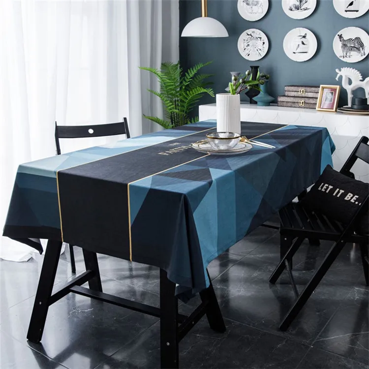 Синяя скатерть с английскими буквами, покрытие для стола Mantel De Mesa, многофункциональная ткань с принтом, Nappe mediini