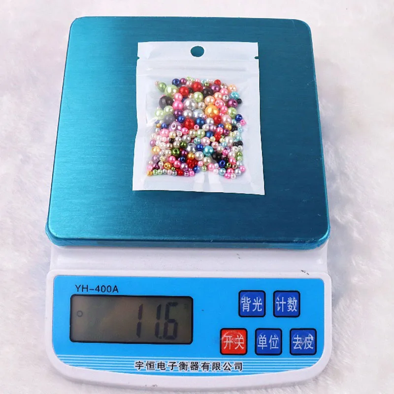 Description Picture 4 of item150-200Pcs/Pack Imitation Pearl Mix Size 3-8mm Beads With Hole Colorful Pearls Round Acrylic Pearls For DIY Craft Garment Access