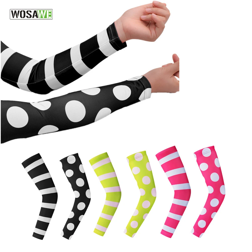 

WOSAWE Ice Fabric Breathable UV Protection Running Arm Sleeves Fitness Basketball Elbow pad Sport Cycling Outdoor Arm Warmers