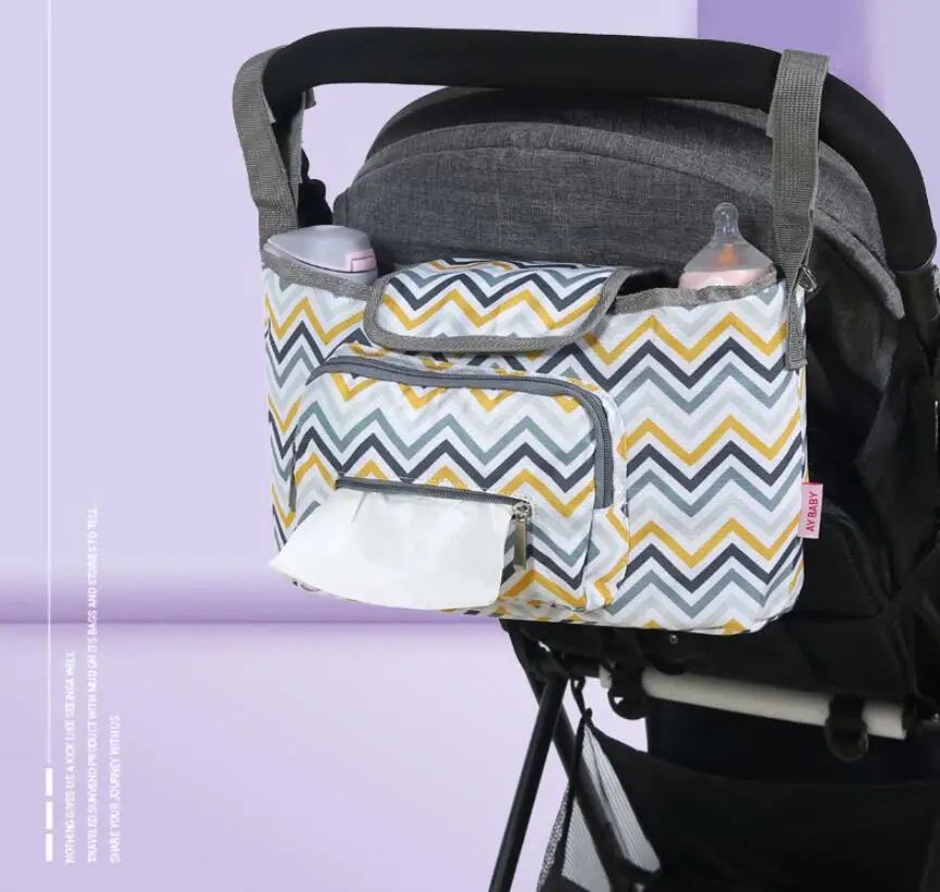 Сумки для детских колясок, Большая вместительная сумка для мам, сумка для подгузников, висячая сумка-Органайзер для хранения, аксессуары для детских колясок