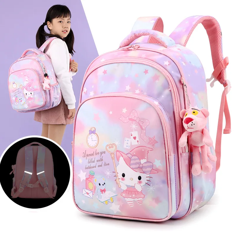 Cute Cat Kids School Bags for Girls Princess Backpack Large Capacity Waterproof Primary Student Backpacks Girl Gift Mochilas 2