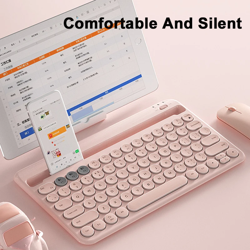 Bluetooth клавиатура Беспроводная игровая мышь набор Бесшумная мини для iPad Волшебная