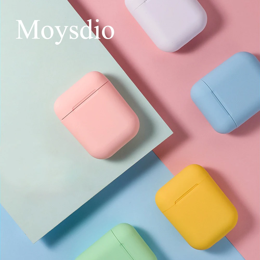

I12 Tws Wireless Bluetooth earphone HD sound quality music headphones with Charging Box for xiaomi note 6 7 8 pro pink green