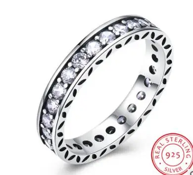 Kopen CAR015 Luxe 100% 925 Sterling Zilveren Ringen voor Vrouwen Bruiloft Engagement Acessories Zirconia Sieraden