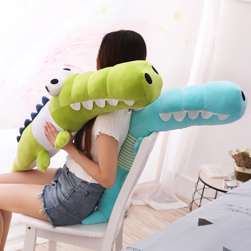 

New Big Eyes Cute Crocodile Plush Toy Stuffed Fluffy Cartoon Animal Doll Girlfriend Sleeping Pillow Baby Kids Birthday Gift