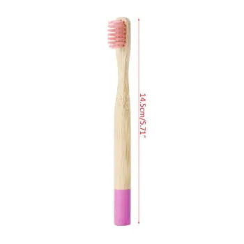 

Kids Bamboo Toothbrush - Child size Soft Free Color Safe Bristles (4 pack)