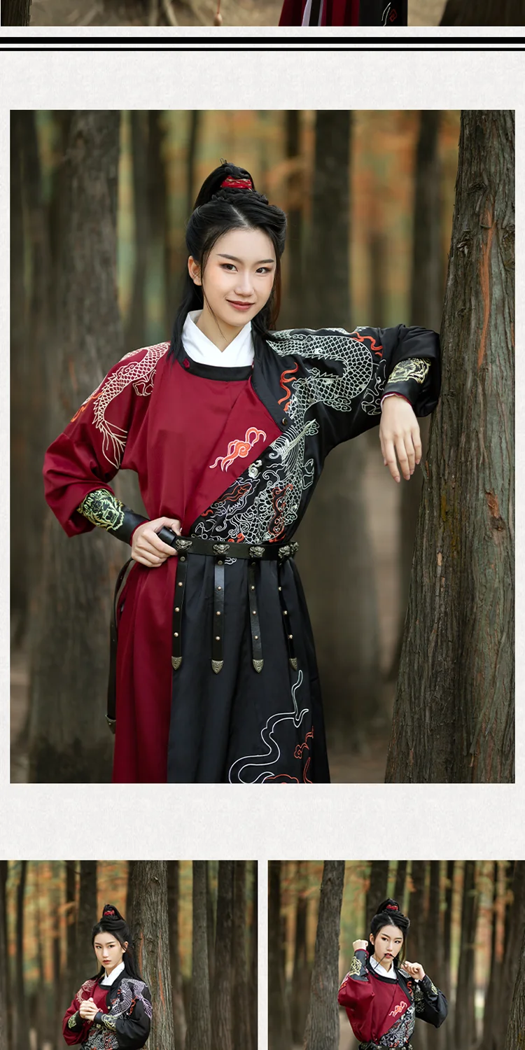 Ancient Chinese Hanfu For Couples Photograph Women&men Halloween Cosplay  Costume Hanfu Red Black For Men Women Plus Size 3xl - Hanfu - AliExpress