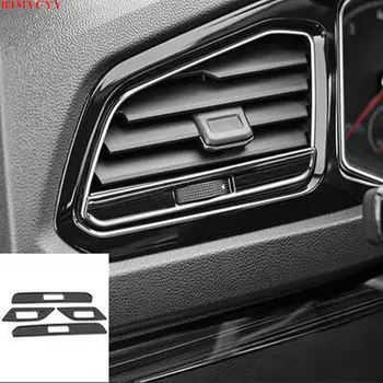 

BJMYCYY for Volkswagen T-ROC 2018/19 4PCS/SET Stainless steel decorative patch air outlet of front air conditioner of automobile