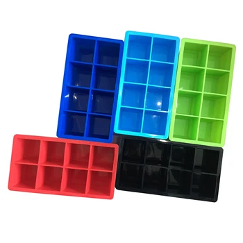

1Pcs Ice Cube Trays 8 Grids Silicone Square Ice Cube Mold Pudding Making Mold Jelly Maker For Bars Home Kitchen #15