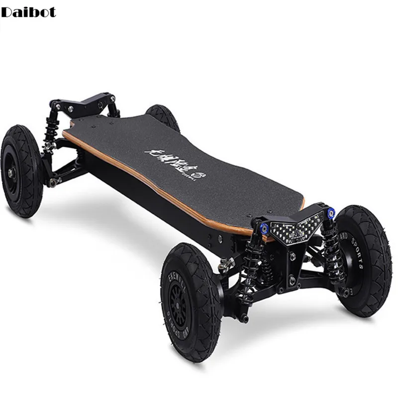 Внедорожный Электрический скейтборд 4 колесных электрических скутеров двойной