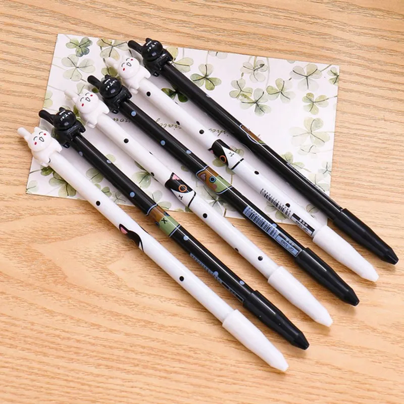 

1Pcs Cat Shell Gel Pen DIY Office Stationery and School Supplies Smooth Writing Black and Blue Ink 0.5mm Pen