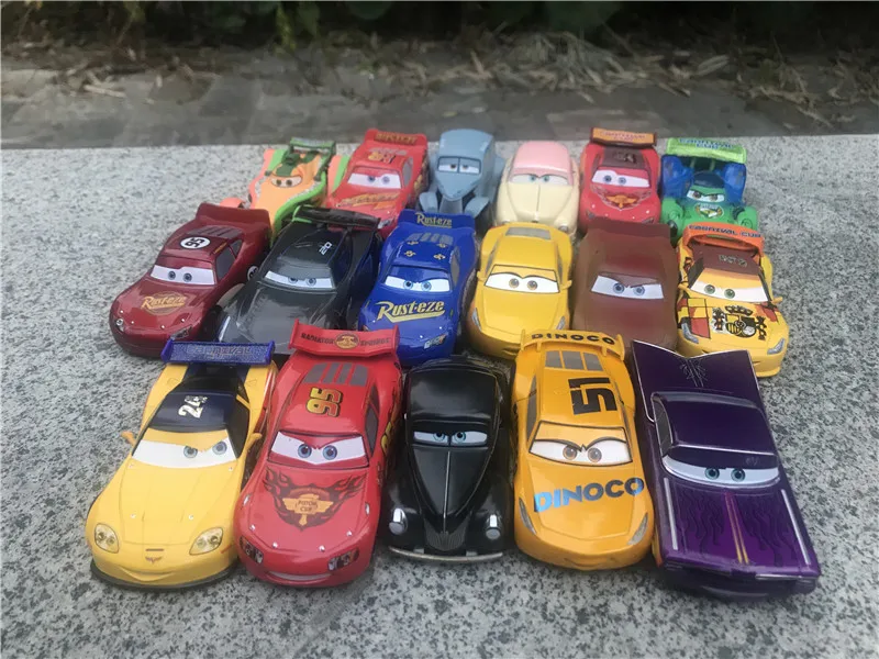 Disney Pixar Cars 1:43 большой размер металл литье под давлением Jackson/McQueen/Cruz Ramiraz/River Scoot/Junior|