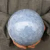 Natural Blue Calcite Quartz Crystal Sphere Ball Healing 5