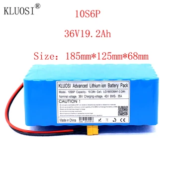 

KLUOSI 36V 10S6P 19.2Ah 1200W High Power Capacity Li-ion Battery Pack for Electric Car Bicycle Motor Scooter 35A Balanced BMS