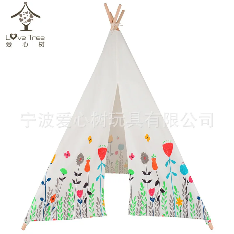 

Giving Tree Teepee Tent for Children Indoor Game House Play House Portable Baby Toy House Four Corners Flower