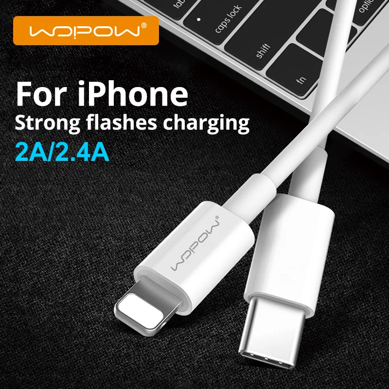 

WOPOW H06 Type-C to Lightning iPhone Cable PD Fast Charging Mobile Phone Accessories USB C Cable for iPhone XR/7/7 Plus/8/11Pro