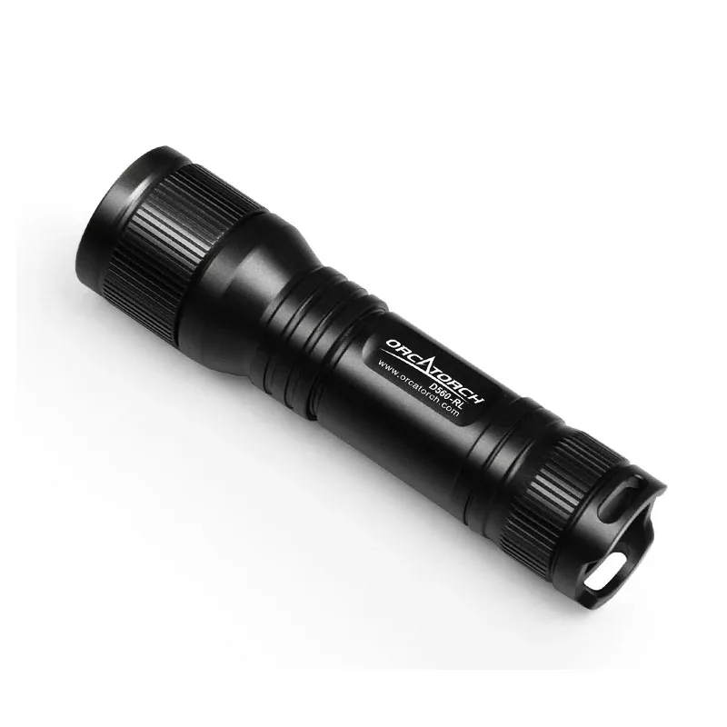 ORCATROCH Scuba Diving D560-RL Red Laser Diving Light Dive Torch Underwater 150-Meter Waterproof Search Night Dive Freediving diving light