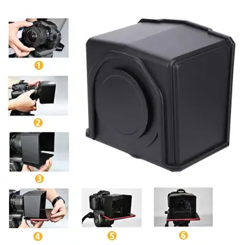 

Portable Smartphone Teleprompter For DSLR for Youtube Interview Teleprompter with Lens Adapter Rings Kit