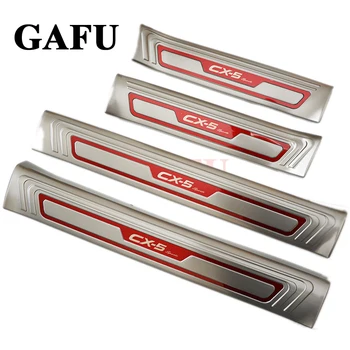 

For Mazda cx5 cx 5 cx-5 2018 2019 2020 Car-Styling Accessories Door Sill Scuff Plate Protector Protection Car Sticker 4pcs