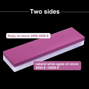 

1PC 3000# Grit Ruby Sharpening Stone & 10000# Grit Agate Stone Knife Fine Sharpener Grinder Polishing Stone Whetstone