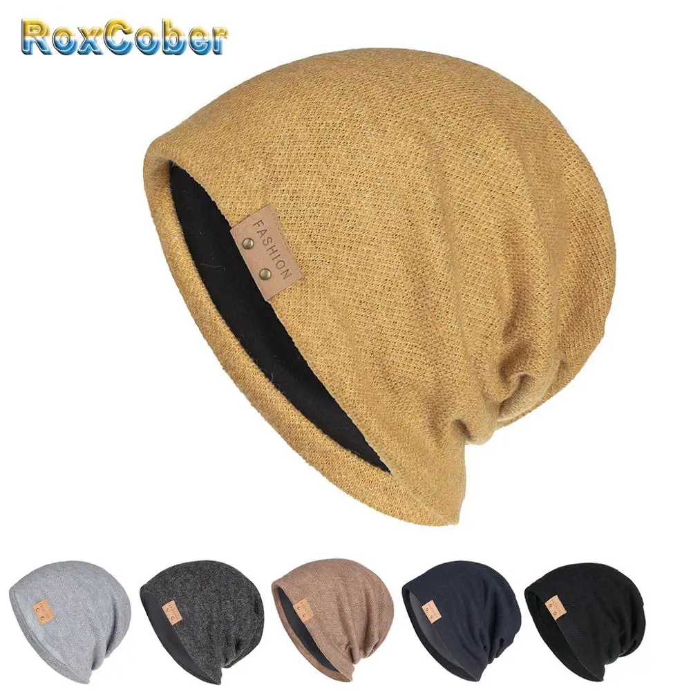 [RoxCober] модная Вязаная Шапка-бини Skullies для мужчин и женщин, шапка-шарф, Балаклава, маска, шапка, вязаная шапка