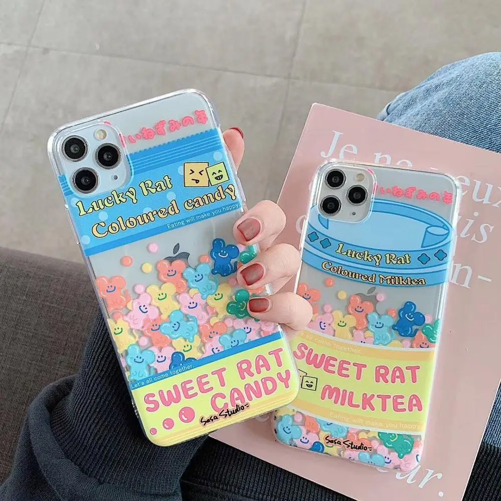 ORYKSZ милый яркий Медведь Прозрачный ТПУ чехол для телефона iPhone 11 Pro Max s 7 8 Plus X XR XS