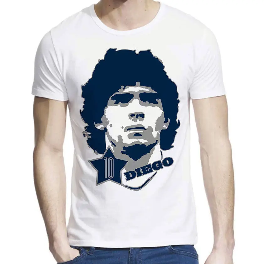 Персонализированная футболка Maradona ref 770 футбольная классная Повседневная для