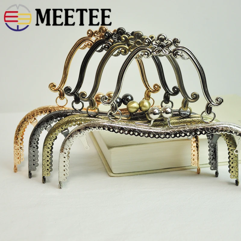 Meetee 1/5/10 шт. 20 5 см Ретро металлическая сумка Рамка Поцелуй замок Пряжка кошелек