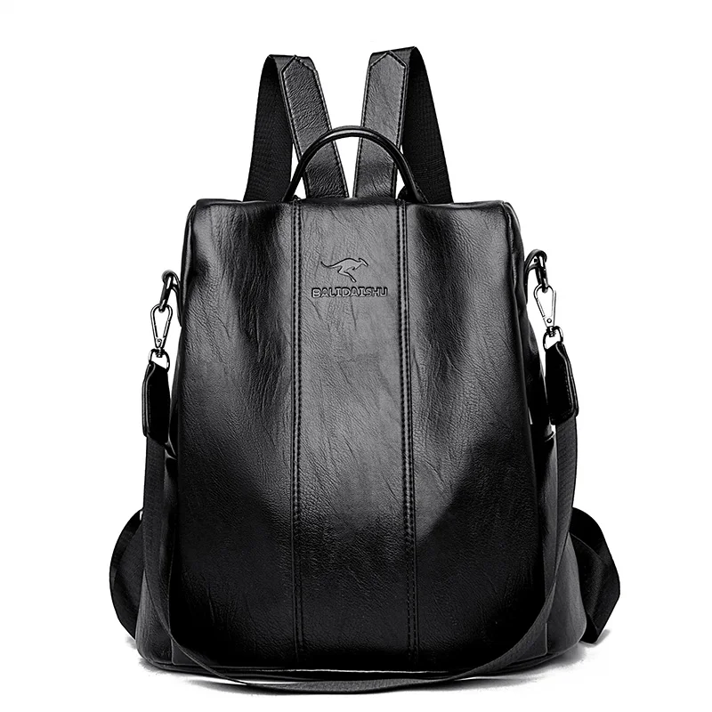 

Hot Women Backpacks Designer High Quality Soft Leather Fashion Back Bag Brand Female Travel Bags Mochilas Mujer 2021 Backbags