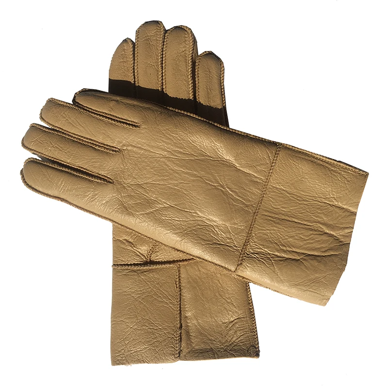 Женские зимние кожаные перчатки с натуральным мехом, новые теплые перчатки для женщин, женские перчатки из натуральной кожи, варежки, утепленные модные уличные перчатки G56 - Цвет: Yellow