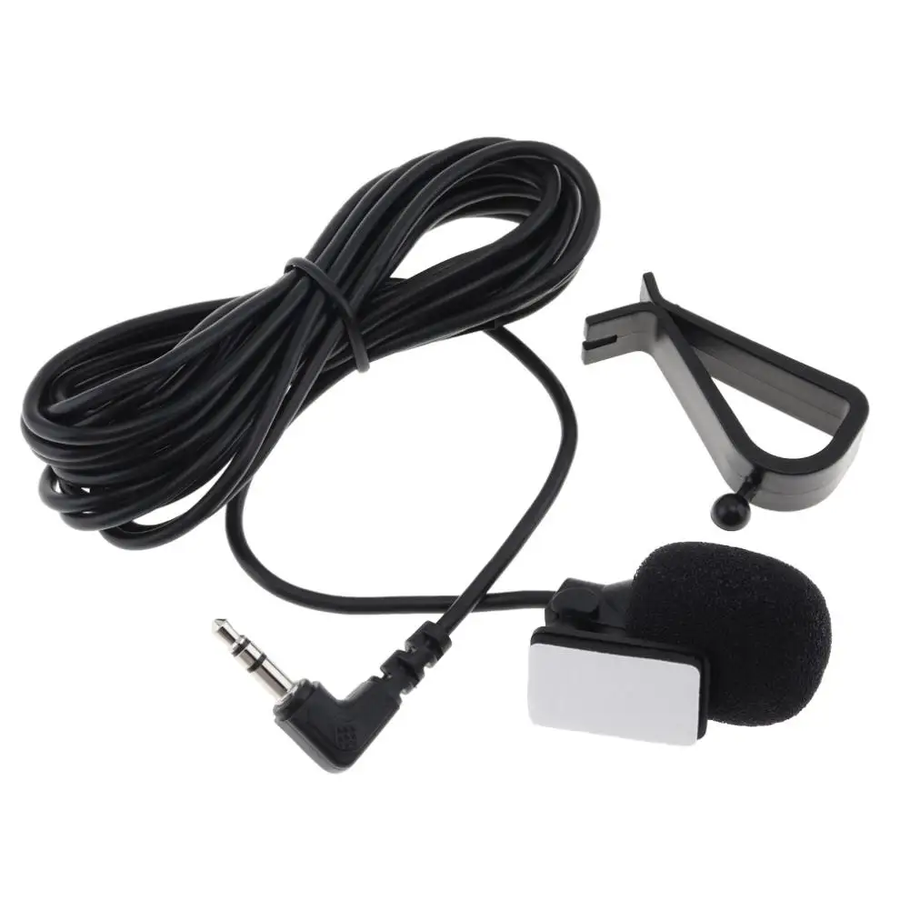 PVC Wired 3.5 mm Stereo Jack Mini Car Microphone External Mic for PC Car DVD / GPS Player