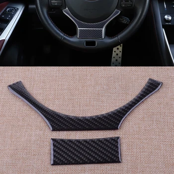 

CITALL Black Carbon Fiber Steering Wheel Panel Cover Trim Stripes Frame Fit for Lexus IS250 IS300 IS350 2014 2015 2016 2017