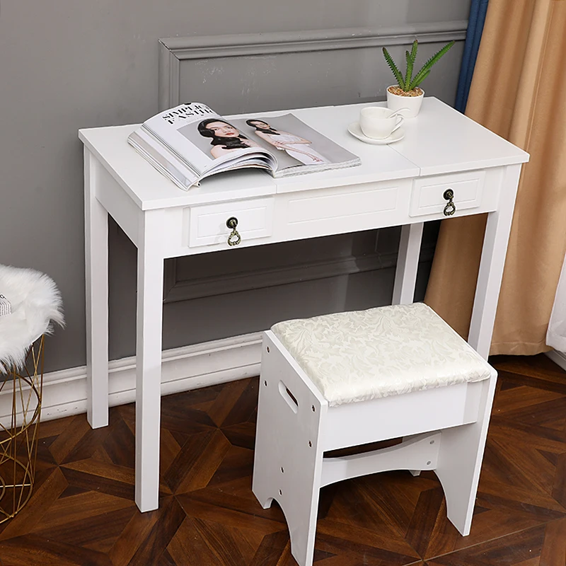 Wood Dressing Table Stool Makeup Bench Pad Cushioned Chair Piano Seat Bedroom Coffee Table Sofa Bench Shoe Bench Dining Chair (1)