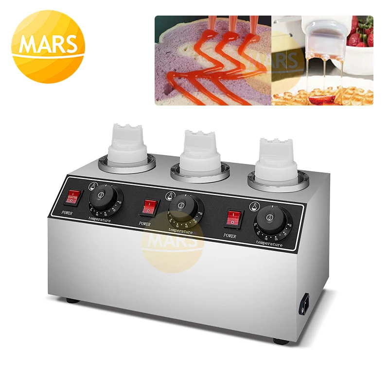 Commercial Chocolate Heater Temperature Control Sauce Bottle Warmer Electric Topping Warmer Dispenser Soy Jams Filling Machine