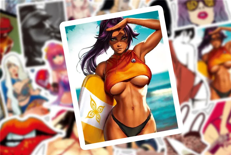 sexy anime girl adult stickers pack  (2)